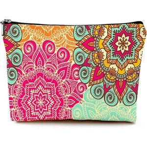 Women's High Quality Beautiful Canvas Waterproof Zipper Makeup Bag For Cosmetic
